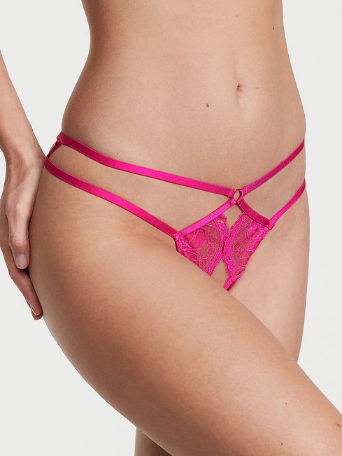 Victoria's Secret Forever Pink Crotchless Thong Knickers