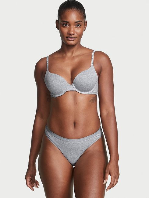Victoria's Secret Heather Grey Thong Knickers