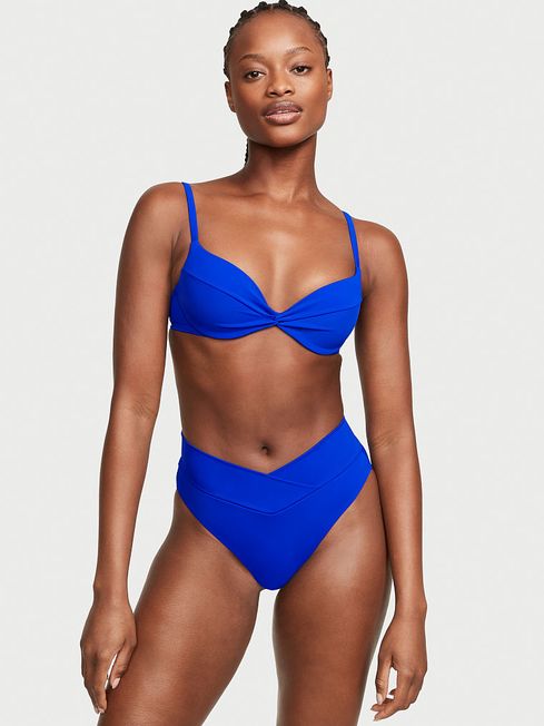 Victoria's Secret Blue Oar Push Up Swim Bikini Top