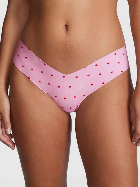 Victoria's Secret PINK Pink Bubble Heart No-Show Thong Knickers