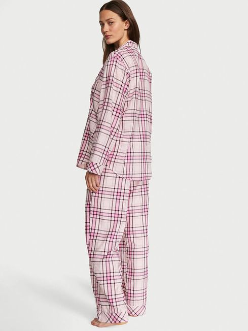 Purest Pink Tartan Flannel Long Pyjamas