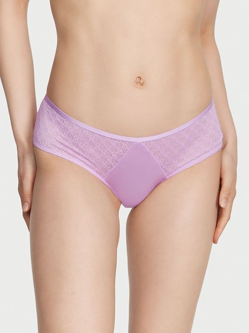 Victoria's Secret Silky Lilac Purple Lace Cheeky Icon Knickers