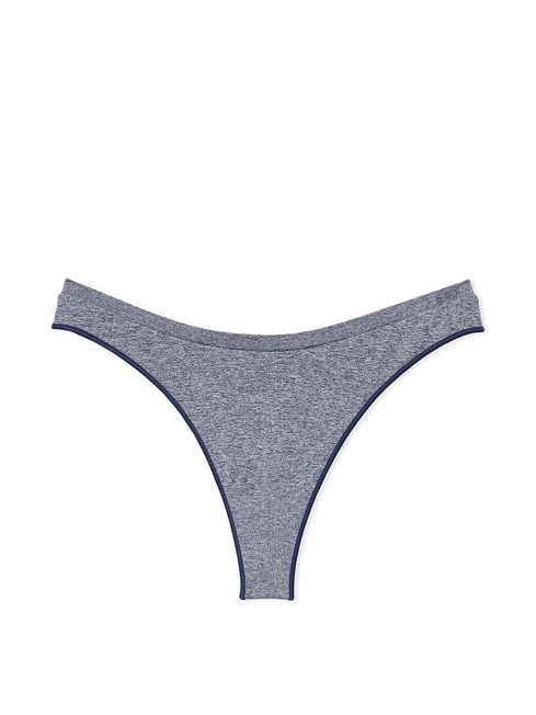 Victoria's Secret PINK Midnight Navy Blue Marl Seamless Thong Knickers