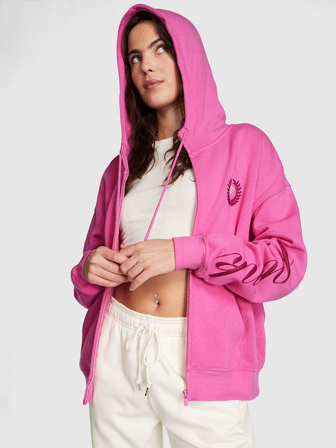 Victoria's Secret PINK Sizzling Strawberry Pink Oversized Hoodie