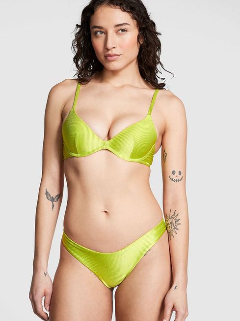 Victoria's Secret PINK Limelight Green Padded Bikini Top