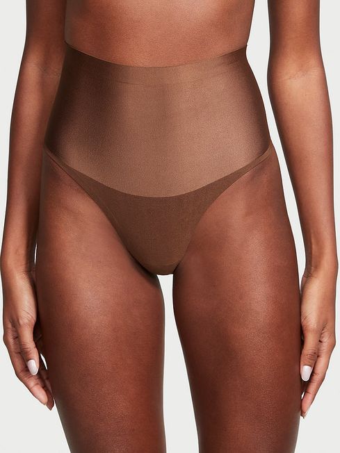 Victoria's Secret Ganache Brown Smooth Thong Shaping Knickers