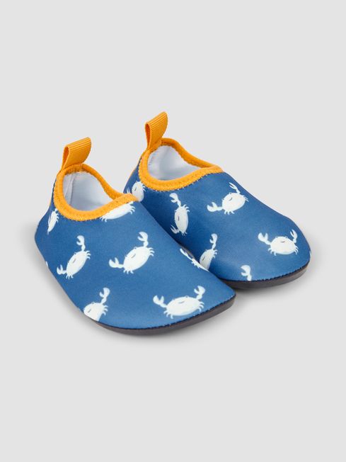 JoJo Maman Bébé Blue Crab Anti-Slip Swim Shoes