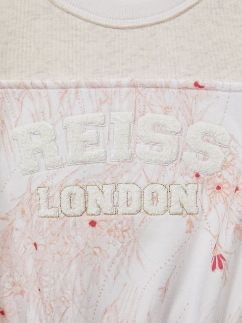 Reiss Pink Kendrix Junior Cotton Blend Drawstring Dress