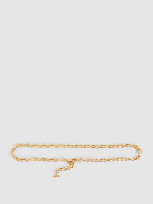 Reiss gold chain belt new arrivals