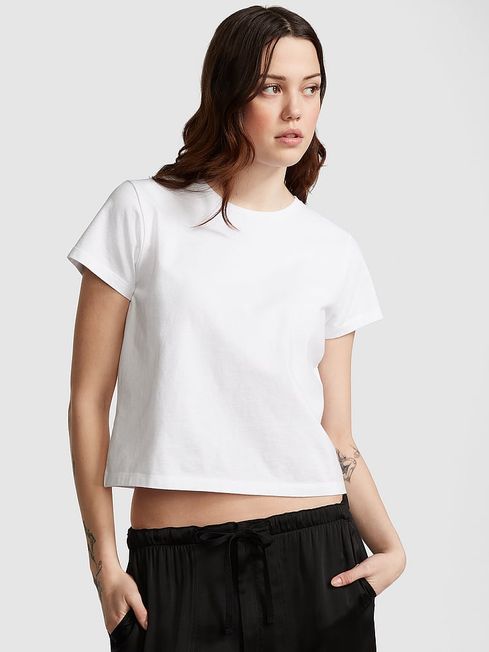 Victoria's Secret PINK Optic White Short Sleeve Dreamer T-Shirt