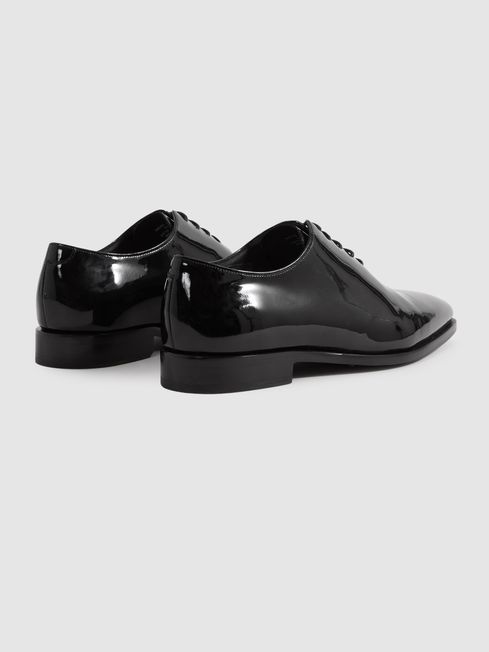 Black patent leather lace up shoes shop