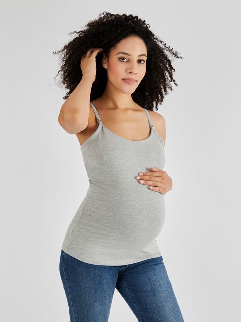 JoJo Maman Bébé Grey Maternity & Nursing Vest