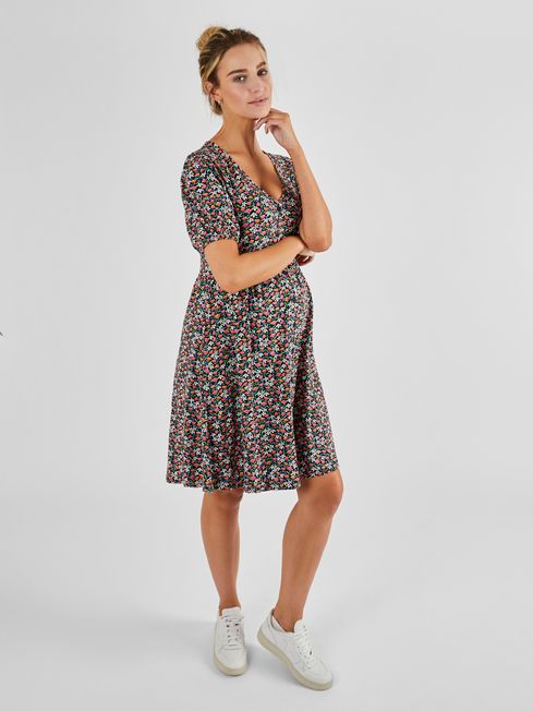 Maternity flowers print on sale full length dress