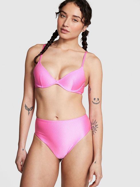 Victoria's Secret Pink Lola Pink High Waisted Bikini Bottom