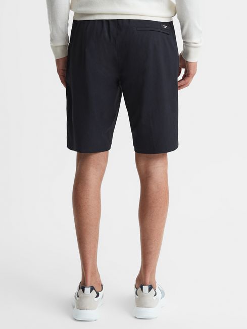 Reiss Navy Fairway Relaxed Fit Golf Performance Shorts
