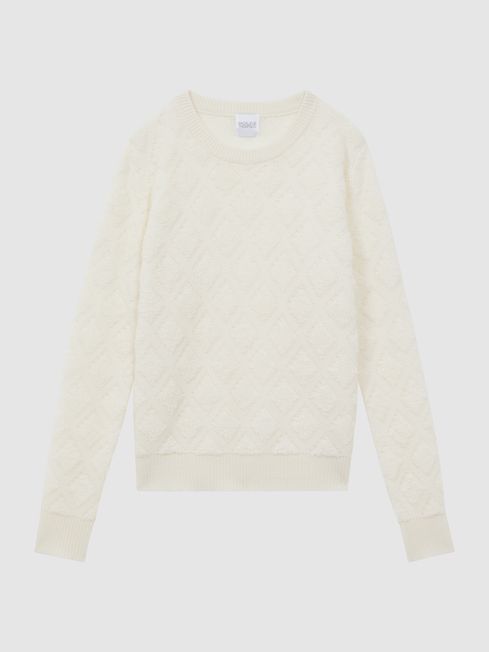 Madeleine Thompson Madeleine Thompson Wool Cashmere Textured Crew Neck Jumper REISS Rest of Europe