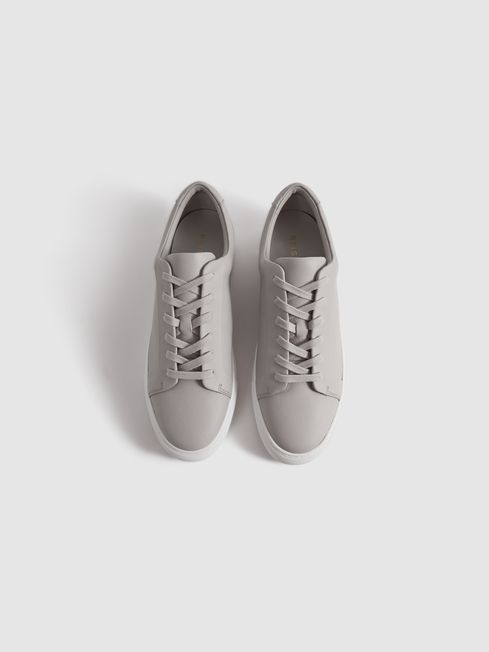 Reiss Luca Grained Leather Trainers | REISS USA