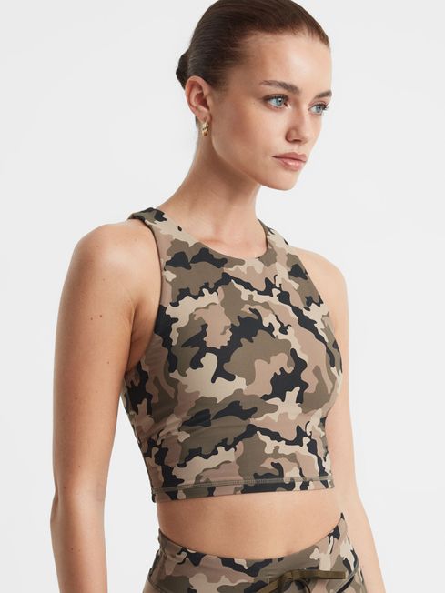 The Upside Camouflage Cropped Tank Top