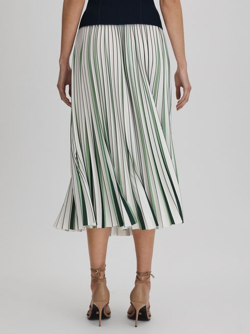 Green pleated skirt deals reiss