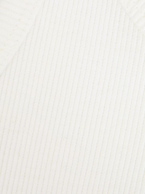 Reiss White Violet Senior Cotton Blend Ribbed Vest