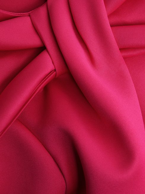 Reiss Pink Felicity Junior Scuba Bow Dress