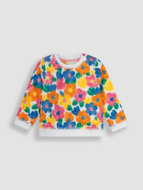 JoJo Maman Bébé Multi Floral Print Jersey Sweatshirt