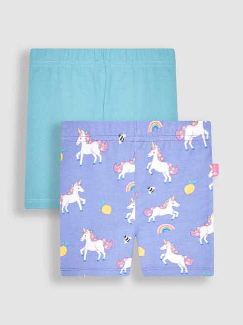 JoJo Maman Bébé Lilac 2-Pack Unicorn Shorts
