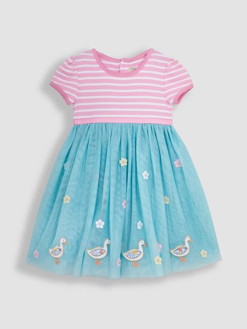 JoJo Maman Bébé Blue Duck Tulle Party Dress