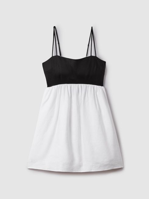 Linen spaghetti online strap dress