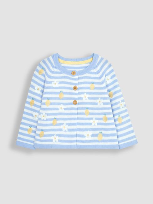Blue Lemon Daisy Embroidered Cardigan