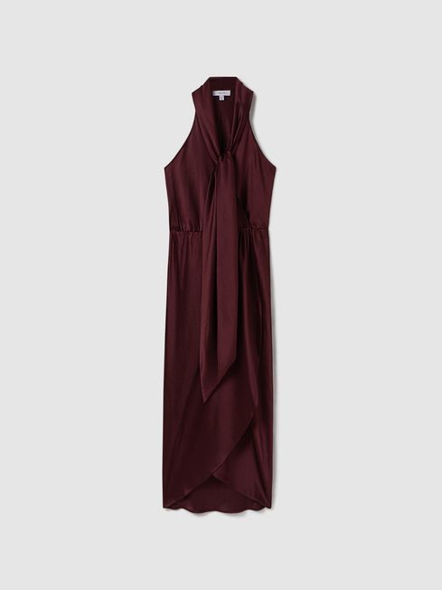Reiss wrap front midi dress 2025