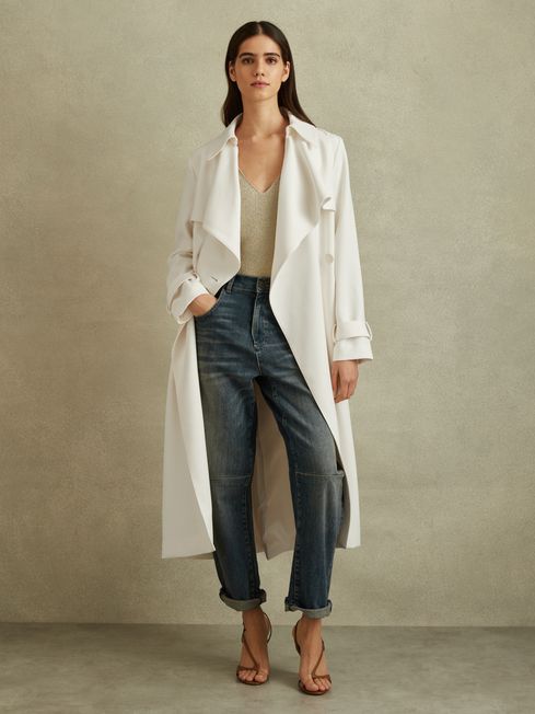 Reiss Etta Double Breasted Belted Trench Coat | REISS USA