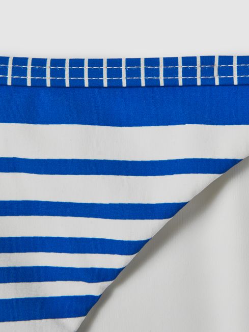 Reiss Blue Stripe Tilly Striped Side Tie Bikini Bottoms