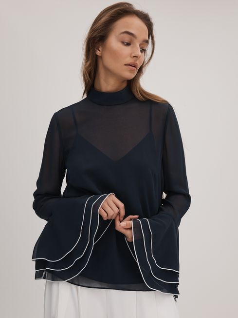 Florere Fluted Cuff Blouse
