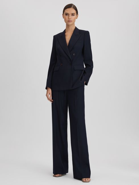 Reiss Harley Wool Blend Double Breasted Suit Blazer | REISS USA