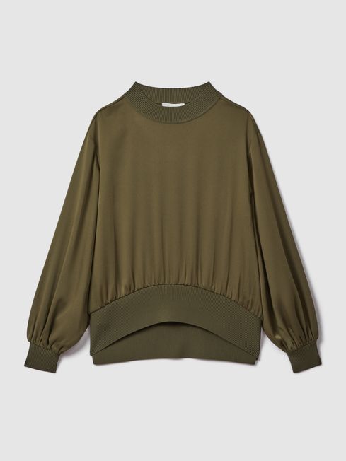 Satin sweatshirt discount