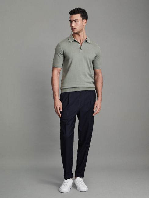 Reiss Manor Slim Fit Merino Wool Polo Shirt | REISS USA