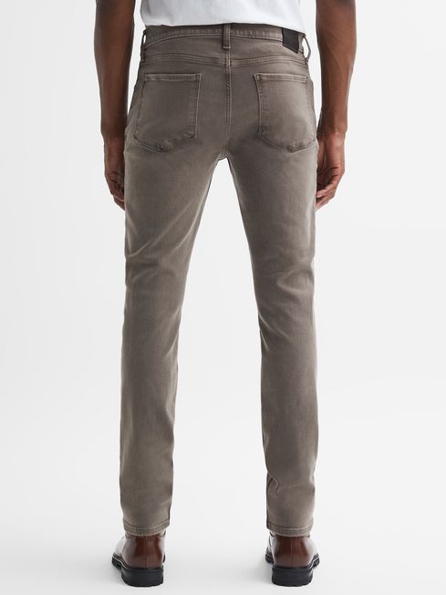 Paige High Slim Fit Stretch Jeans in Sanded Walnut