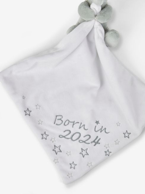 JoJo Maman B b Grey Personalised Born in 2024 Comforter