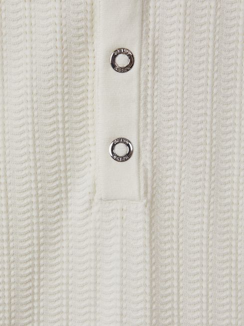 Reiss Pascoe Textured Modal Blend Polo Shirt | REISS USA