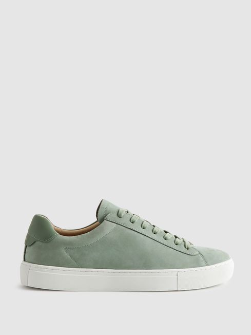 Reiss Finley Nubuck Suede Lace-Up Trainers | REISS USA