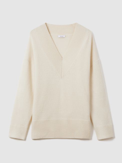 Wool v neck jumper cheap