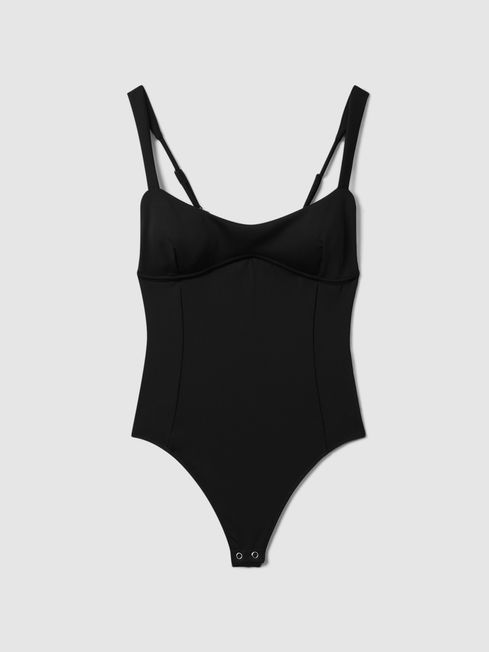 Sweetheart Neck Body Suit - Black - Bodies - & Other Stories