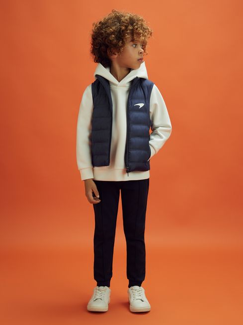 Reiss x McLaren F1 Team Airforce Blue 9-13 yrs McLaren F1 Hybrid Quilt and Knit Gilet