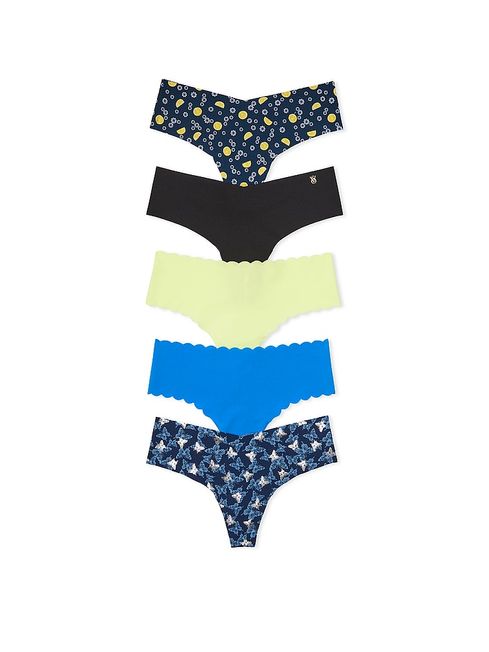 Victoria's Secret Blue/Black/Green Thong Knickers Multipack