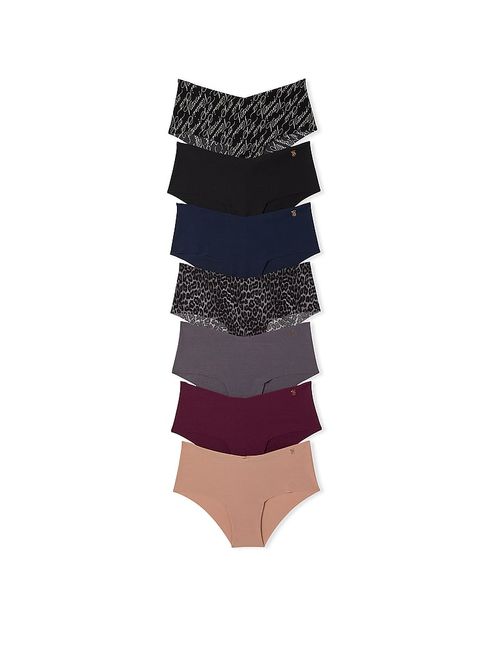 Victoria's Secret Black/Blue/Grey/Red/Nude Cheeky No Show Knickers Multipack