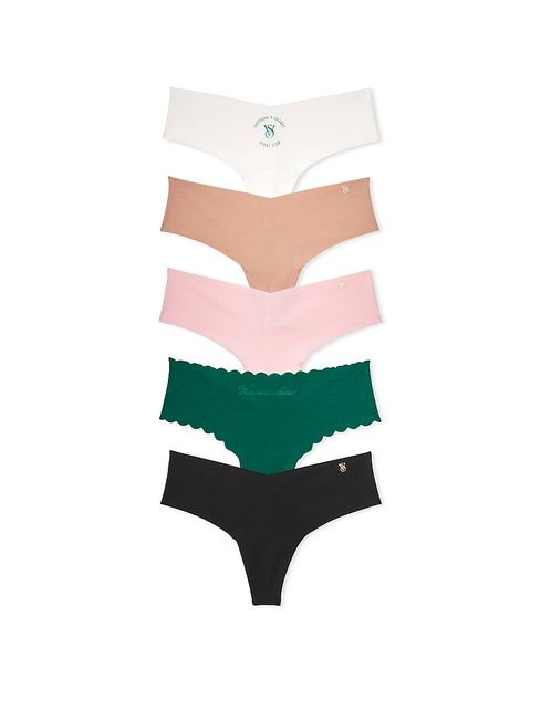 Victoria's Secret White/Nude/Pink/Green/Black Thong Knickers Multipack