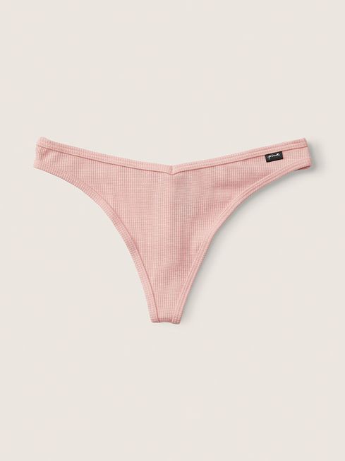 Victoria's Secret PINK Silver Pink Cotton Thong Knickers