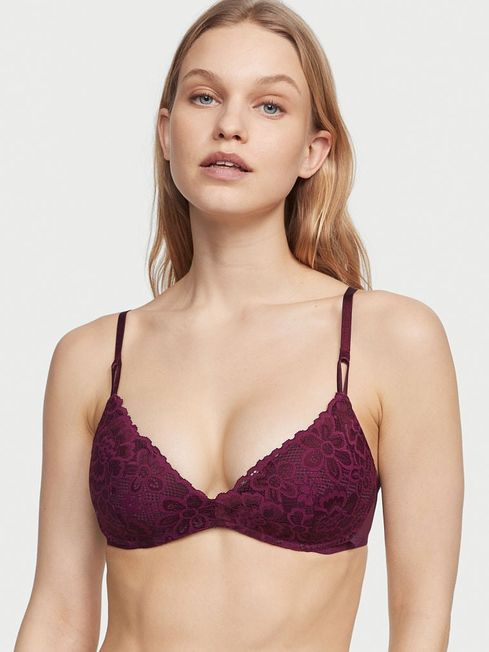 Victoria's Secret Kir Red Lace Non Wired Push Up Bra