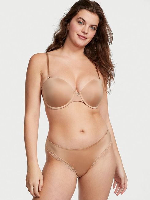 Victoria's Secret Sweet Praline Nude Smooth Cut Out Thong Knickers